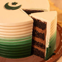 Serving Patriotism Cake