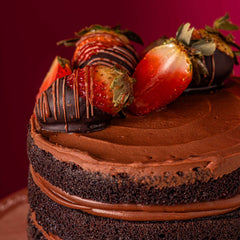 Milk Chocolate Strawberry Cake