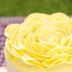 Yellow Rosette Cake
