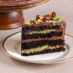 Kunafa Pistachio Chocolate Cake
